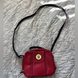 Red and Blue Tommy Hilfiger crossbody purse